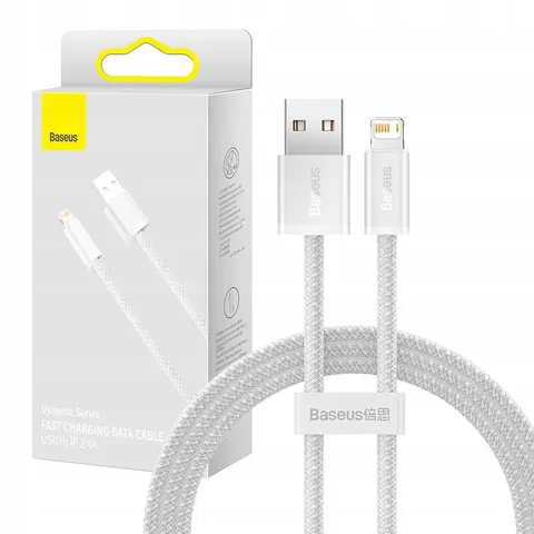 Baseus Dynamic Series USB-A auf Lightning Kabel 18W 1m | Weiß | PD – Bild 1