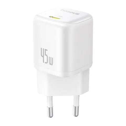 Baseus PicoGo GaN 45W Compacte Fast Charger USB-C Wit – afbeelding 1