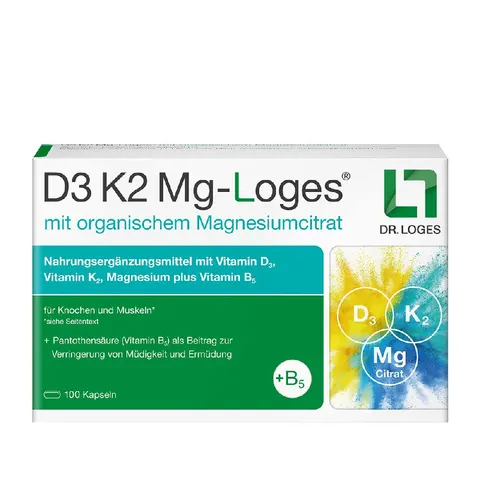 D3 K2 Mg-Loges 100 St Kapseln – Bild 1