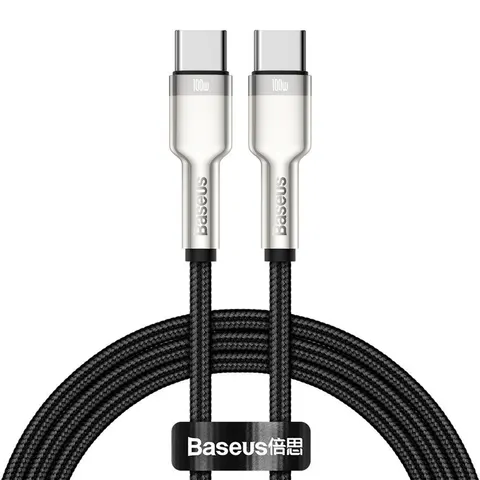 Baseus - 100W USB C kabel 1 meter - 480Mbps - Zwart – afbeelding 1