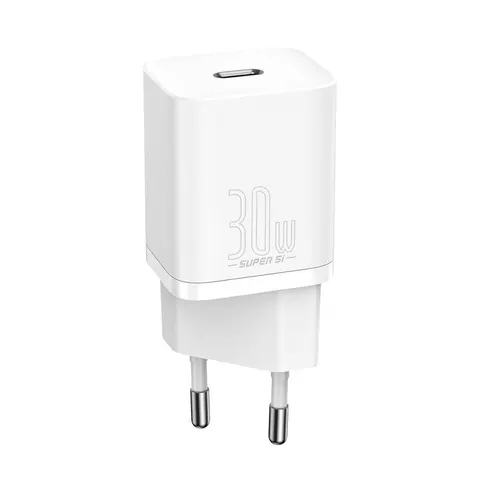 Baseus Super Si Oplader wit - 30W 1C EU – afbeelding 1