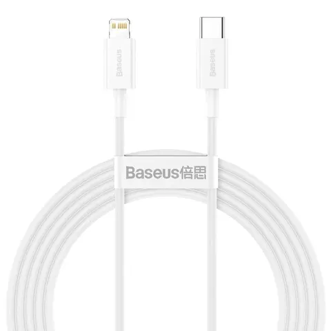 Baseus Superior Series USB-C naar Lightning PD 20W Wit 2 Meter – afbeelding 1