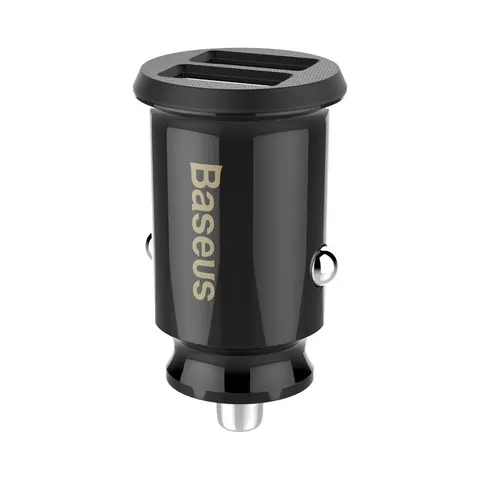 Baseus Dubbele USB Autolader 3.1A Zwart – afbeelding 1