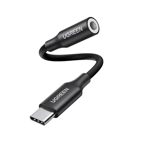 Audioadapter USB-C - 3,5mm UGREEN AV161, Schwarz – Bild 1