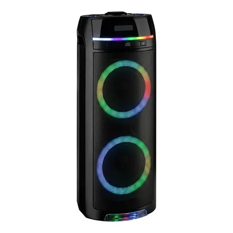 Reflexion PS10BTCD mit eingebauten CD-Player und XMR Bass Technology Party-Lautsprecher – schwarz – Bild 1