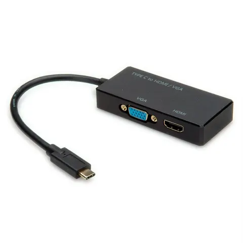 VALUE Beeldschermadapter USB Type C - VGA / HDMI – afbeelding 1