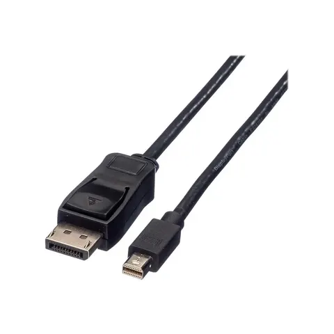 VALUE DisplayPort kabel, DP M - Mini DP M, zwart, 3 m – afbeelding 1