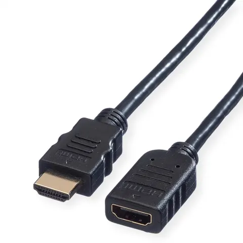 VALUE HDMI High Speed Cable met Ethernet M-F, 3 m – afbeelding 1