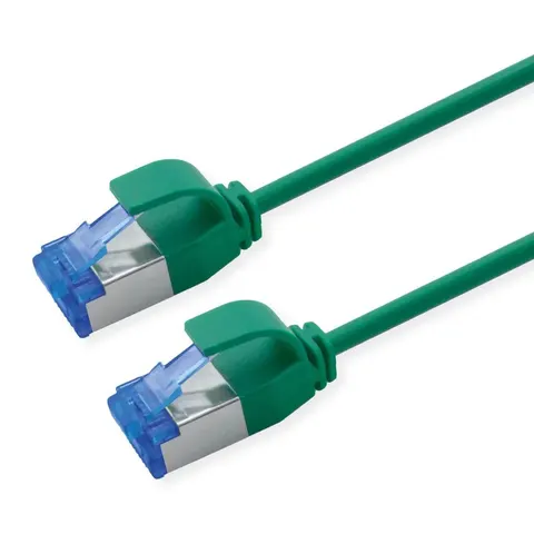 ROLINE Patchkabel Kat.6A (Class EA) S/FTP (PiMF) , LSOH, PoE, groen, 7 m – afbeelding 1