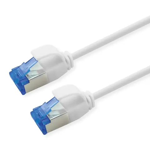 ROLINE Patchkabel Kat.6A (Class EA) S/FTP (PiMF) , LSOH, PoE, wit, 0,3 m – afbeelding 1