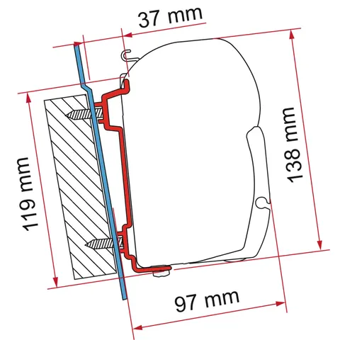 Fiamma Adapter Ford Transit High Roof – Bild 1