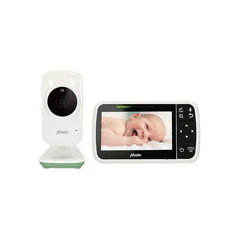Alecto DVM149GN - Babyfoon met camera - Temperatuurweergave - Wit Groen – afbeelding 1