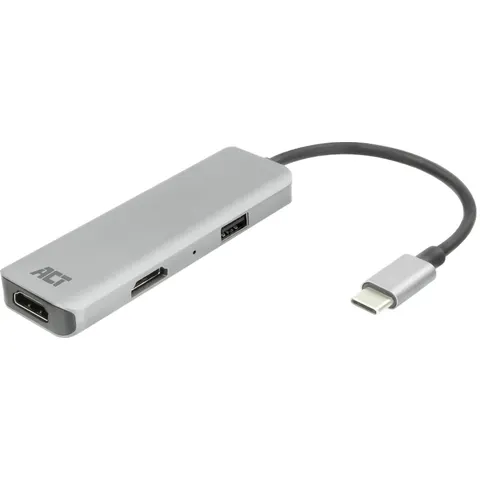 Adapter ACT USB-C 4K multiport voor 2 HDMI monitoren – afbeelding 1