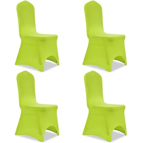 vidaXL Housse de chaise extensible 4 pcs vert – image 1