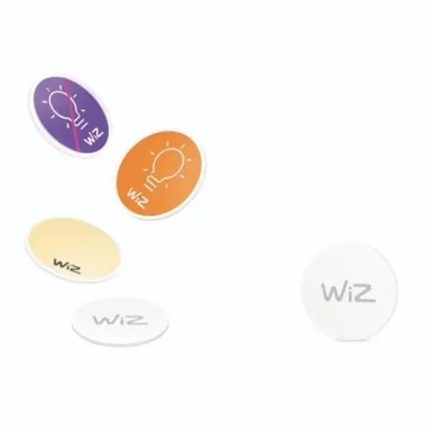 WiZ NFC Tag, selbstklebend, autark, 4er-Set – weiß – Bild 1