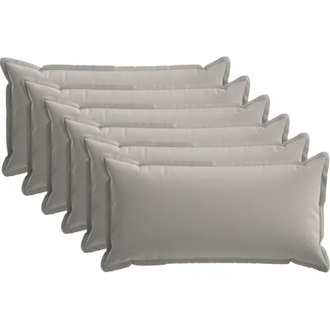 vidaXL Coussin 6 pc HOUTEN Gris 40 x 70 cm Polyester – image 1