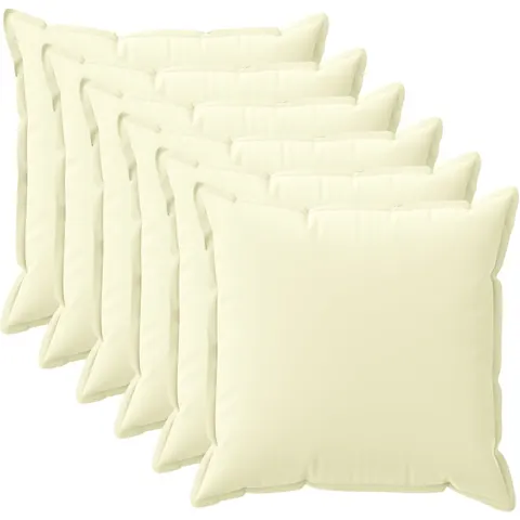 vidaXL Coussin de jeté 6 pc HOUTEN Crème 45 x 45 cm Polyester – image 1