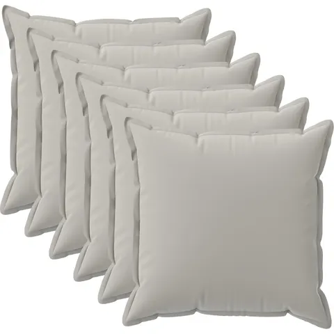 vidaXL Coussin 6 pc HOUTEN Gris 45 x 45 cm Polyester – image 1