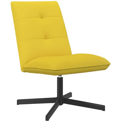vidaXL Chaise pivotante Jaune clair Tissu – image 1