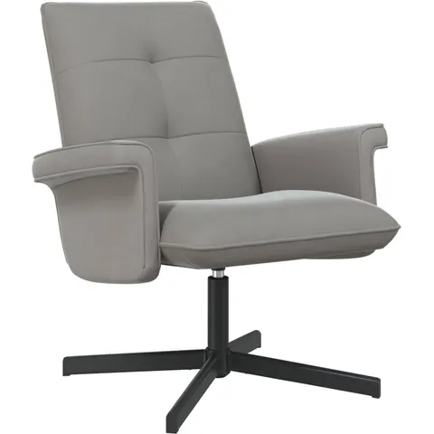 vidaXL Chaise pivotante Gris clair Velours – image 1