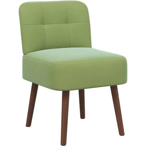 vidaXL Fauteuil à pantoufle Vert clair Velours – image 1