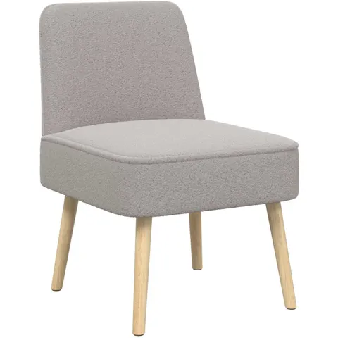 vidaXL Fauteuil à pantoufle Gris clair – image 1