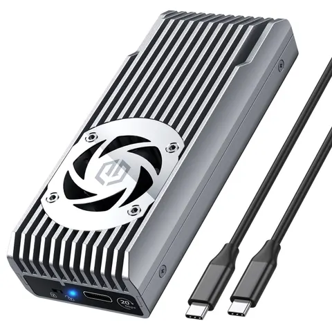 GRAUGEAR externes Gehäuse USB-C M.2 NVMe mit Lüfter 20Gbit – Bild 1