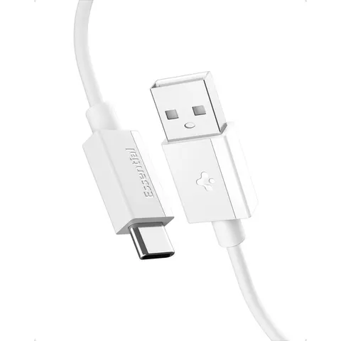 Spigen Essential EB6020AC USB-A naar USB-C Kabel, 60W, 2m, Wit – afbeelding 1