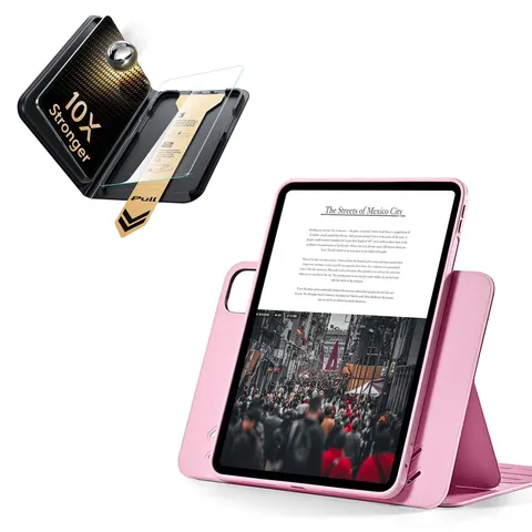 iPad Pro 13" (M5) 2025 Bundle Shift Magnetic Case & Armorite Pro Screen Protector With UltraFit Tray - Pink - Pink – Bild 1