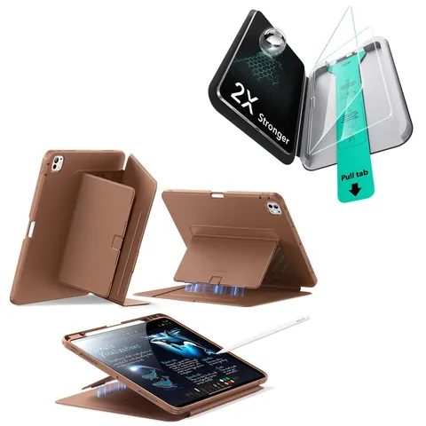 iPad Pro 13ʺ (2025) Flip Magnetic Protection Bundle - Brown - Brown – image 1