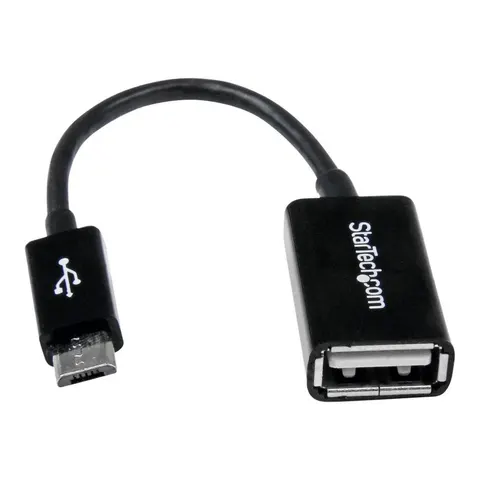 StarTech.com Micro USB naar USB OTG adapter - M/F - 12 cm USB kabel – afbeelding 1
