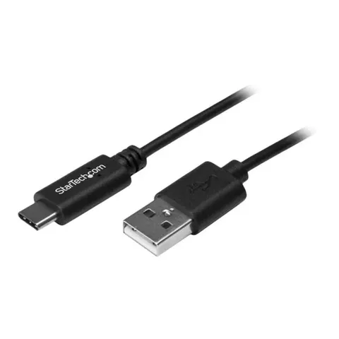 StarTech.com 1m USB-A naar USB-C Laadkabel, Charge & Sync, 3A, USB 2.0, USB-IF Gecertificeerd - Zwarte USB Oplaadkabel – afbeelding 1