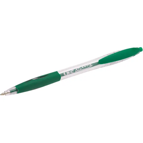 Balpen Bic Atlantis classic grip clic medium groen – afbeelding 1