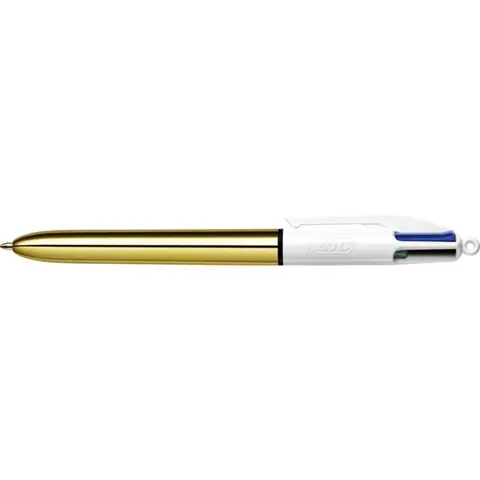 Balpen Bic 4kleuren shine medium goud – afbeelding 1