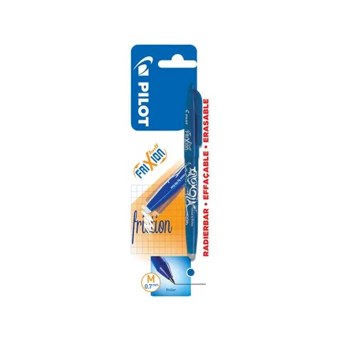 Rollerpen PILOT friXion medium blauw blister à 1 stuk – afbeelding 1