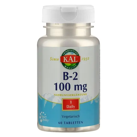 KAL Vitamin B2 Riboflavin 100 mg Tabletten – Bild 1