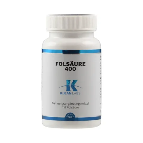 Klean Labs Folsäure 400 mcg Kapseln – Bild 1