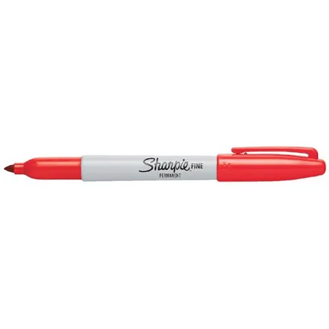 Viltstift Sharpie rond fijn rood – afbeelding 1