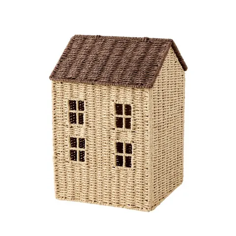 Vertbaudet Opbergmand huis van papierkoord – afbeelding 1