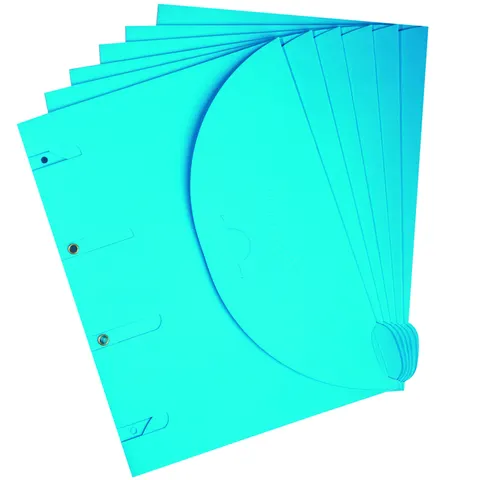 Smartfolder geperforeerde opbergmappen A4 blauw 6 stuks – afbeelding 1