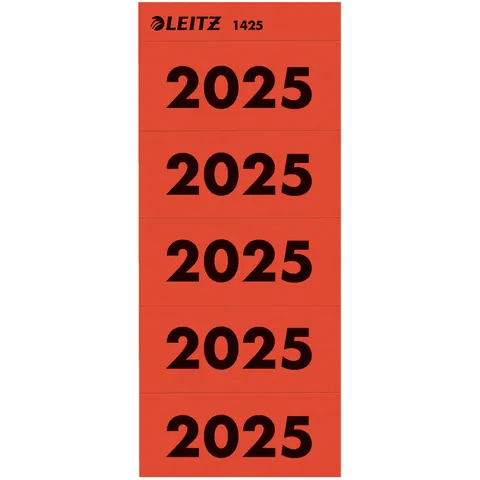 Rugetiket Leitz 2025 rood 100 stuks – afbeelding 1