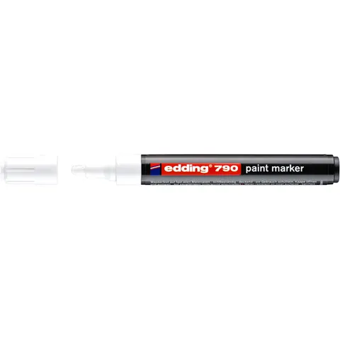 Paintmarker edding 790 op alcoholbasis 2-3mm wit – afbeelding 1