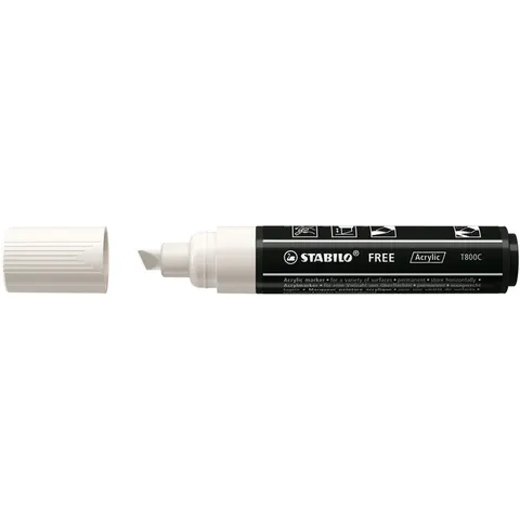 Acrylmarker STABILO Free Acrylic T800C wit – afbeelding 1