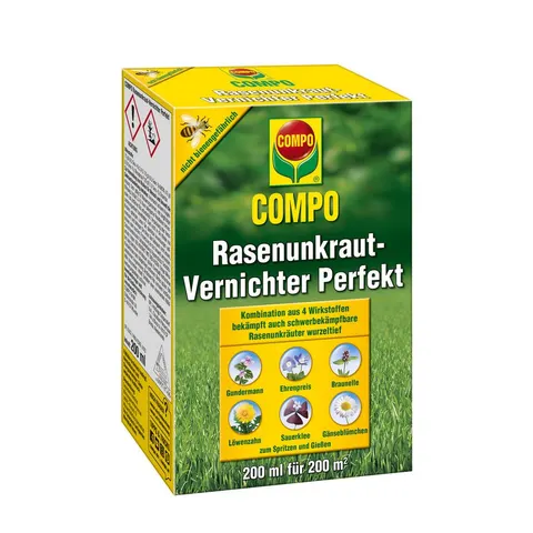 Compo Unkrautbekämpfungsmittel Rasenunkraut-Vernichter Perfekt - 200 ml, 200 ml – Bild 1