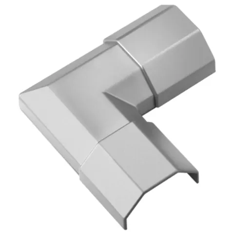 Goobay Kabelgoot Hoekverbinding Zilver – afbeelding 1