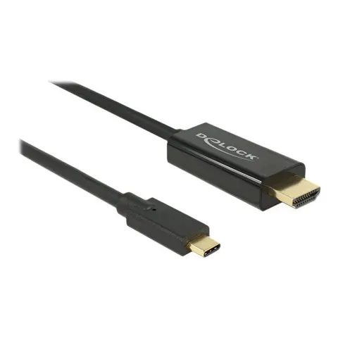 DeLOCK Kabel USB Type-C zu HDMI 2m – Schwarz – Bild 1