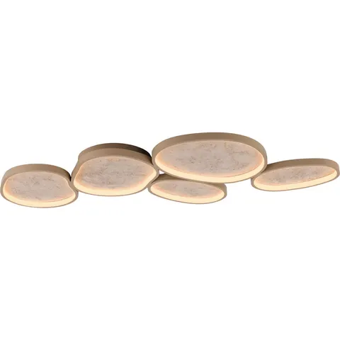 JUST LIGHT LED Deckenleuchte MOONBRAKER, Memoryfunktion, LED fest integriert, Warmweiß, Dimmbar, 3000K Leuchtmittel – braun – 027155 – Bild 1