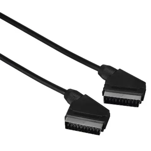 Hama Scart-Verbindungskabel, Stecker - Stecker, 1,5 m, Schwarz – Bild 1