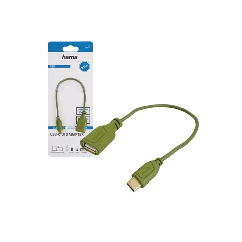 USB-C naar USB-A adapterkabel OTG Flexi&Slim Groen – afbeelding 1