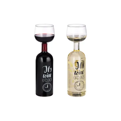 Wijnfles - 750 ml - met glas – afbeelding 1